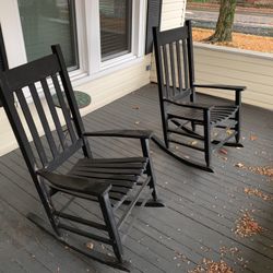 Black Porch Rocking Chairs