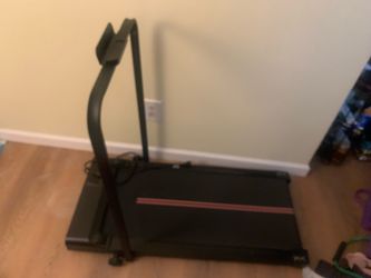 Black Treadmill with Handlebar