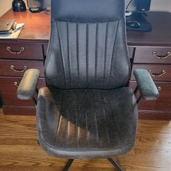 High Back Suede Office Chair