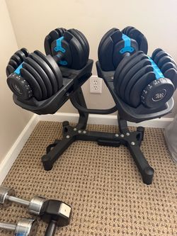 New adjustable weight set w stand