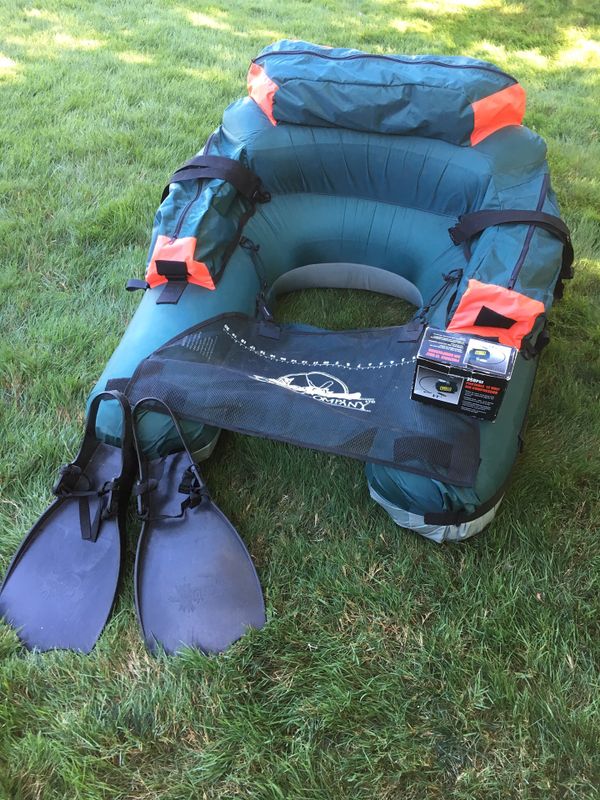 Float Tube, Flippers & Pump. Used only one time! for Sale in Bothell