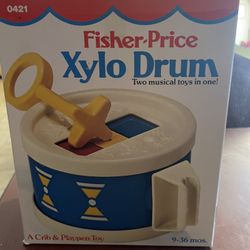 NIB 1984 Vintage Xylo Drum #0421 Fisher Price 