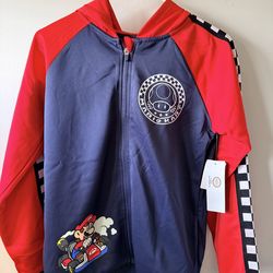 Mario Kart Hooded Zip Jacket – New With Tags – 10/12
