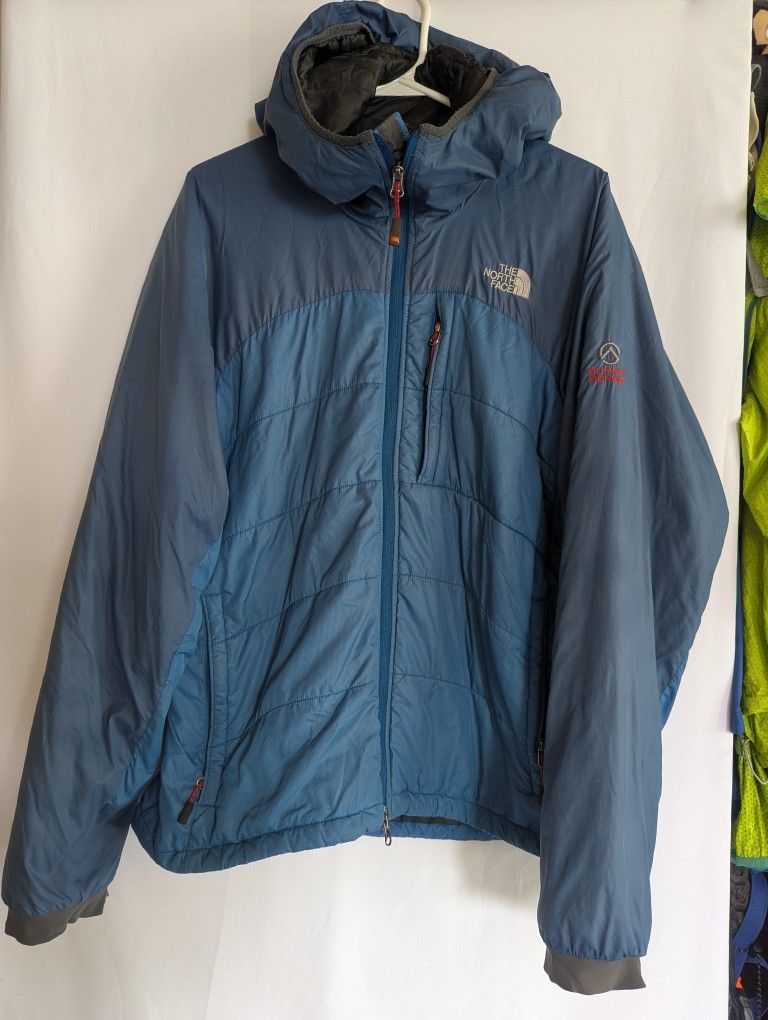 Men's Large North Face REI Ultralight Primaloft Jacket Pertex Quantum Camping Hiking Packable Nano Puff Hooded Patagonia Big Agnes Black Diamond Rab
