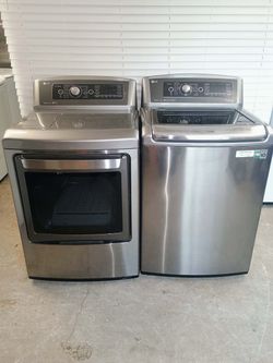 LG Washer and Dryer Set Graphite Steel