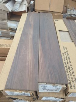 Dark Brown Wood Look Porcelain Tile 6x36