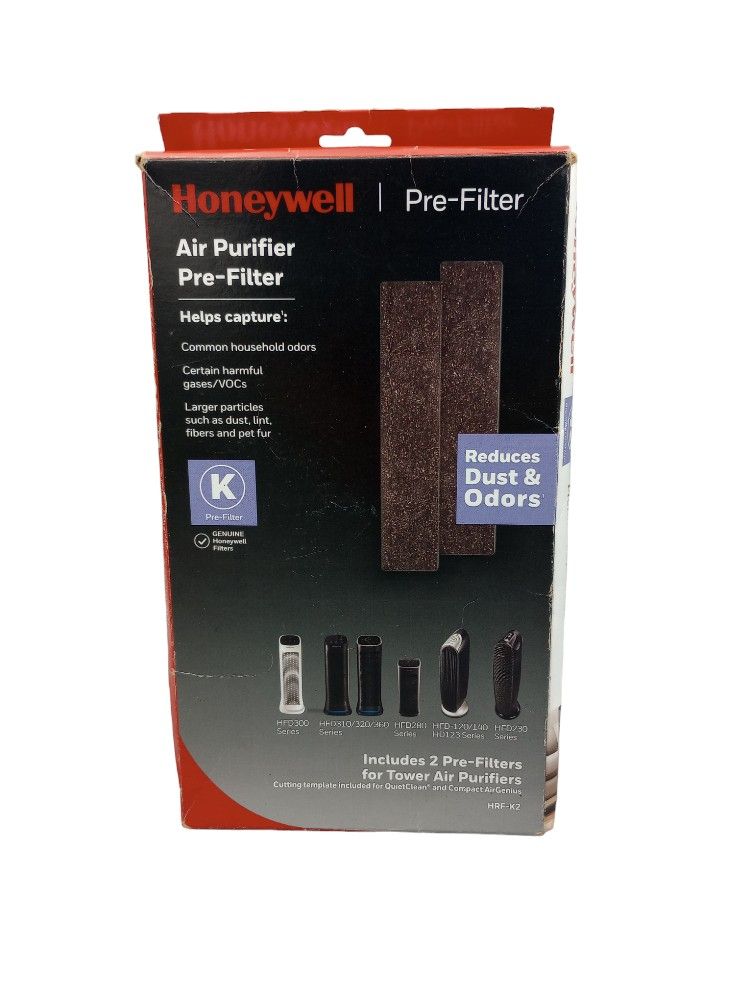 Honeywell HRF-K2 Air Filter K Household Odor & Gas Reducing Pre-filter - 2 Pk.

