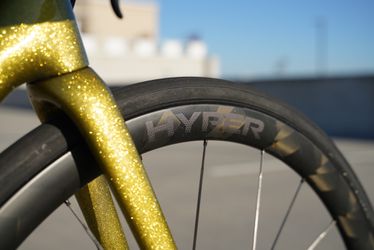 CUSTOM PAINTED GOLD Specialized Aethos!! 54cm Red AXS Thumbnail