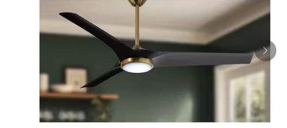 Sansra 60 in. Indoor/Outdoor Brass Standard Ceiling Fan with with CCT LED Module with Remote