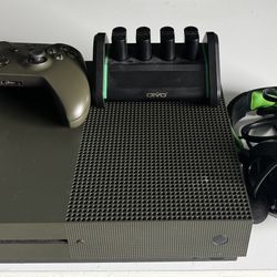 Xbox One S Battlefield Edition + Turtle Beach Headset + Controller + Charger Bundle – Great Condition!