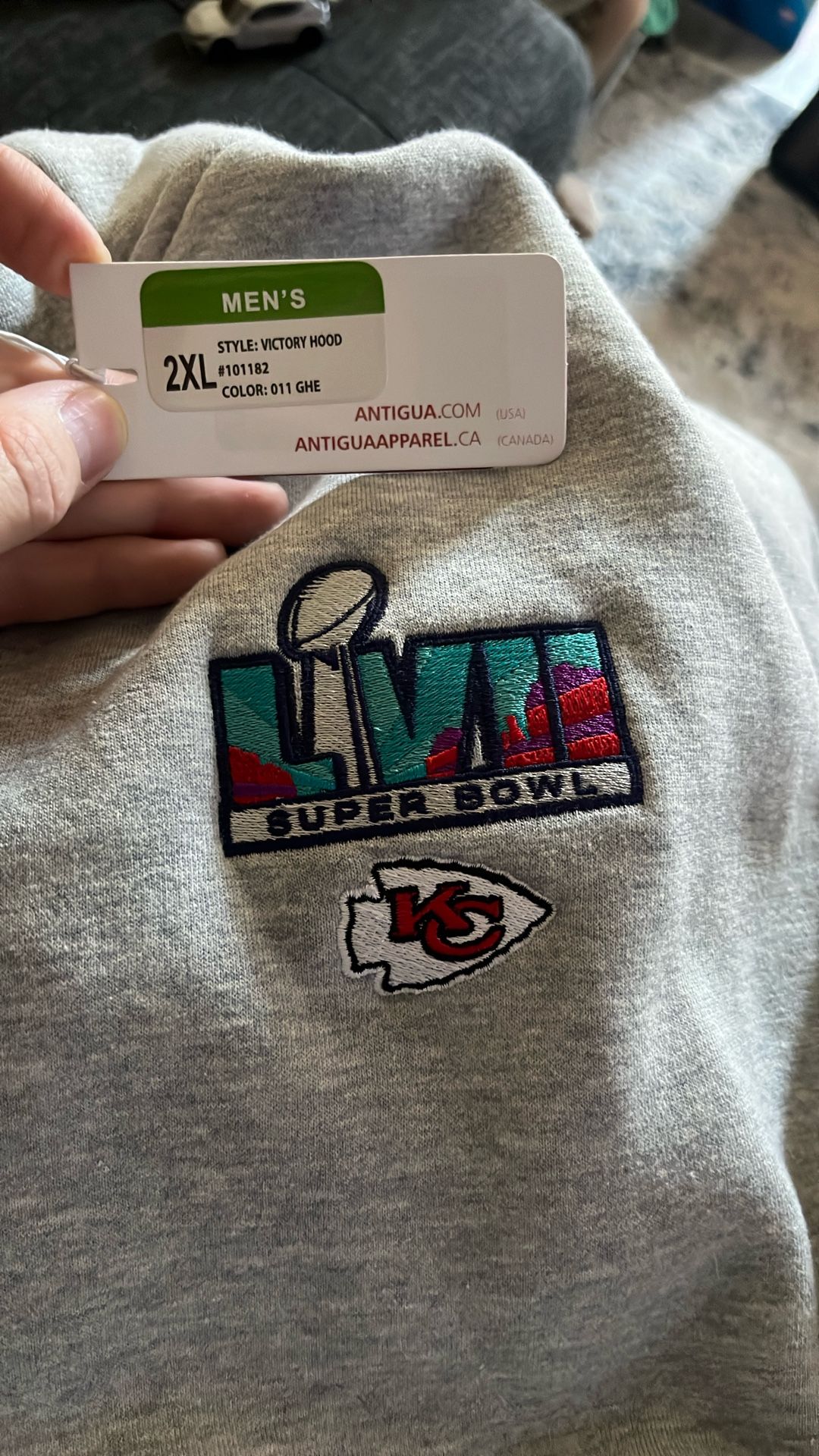 Super Bowl LVII Kansas City Chiefs Hoodie - 2XL|Brand New
