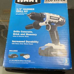 H ART HPHD01B 20V Cordless Hammer Drill Kit