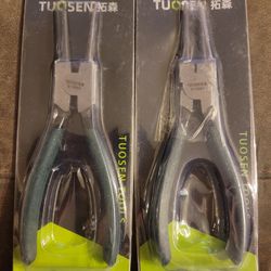 Tuosen Tools Double-Section 7 inch Straight Clamp Pliers 613684 & 613660