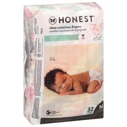 Honest Diapers Size Newborn 32 Ct