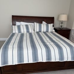 King Bed and Nightstand 