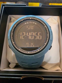 Activa Digital Men's Sports Watch – Matte Slate Blue