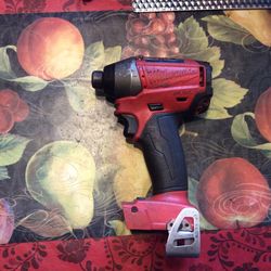 MILWAUKEE18 VOLT  FUEL   BRUSHLESS IMPACT  DRIVER   MODEL  # 2653-20 BARE TOOL ONLY NO BATTERY INCLUDED 