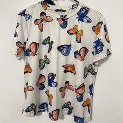 Butterfly Patterned Shirt