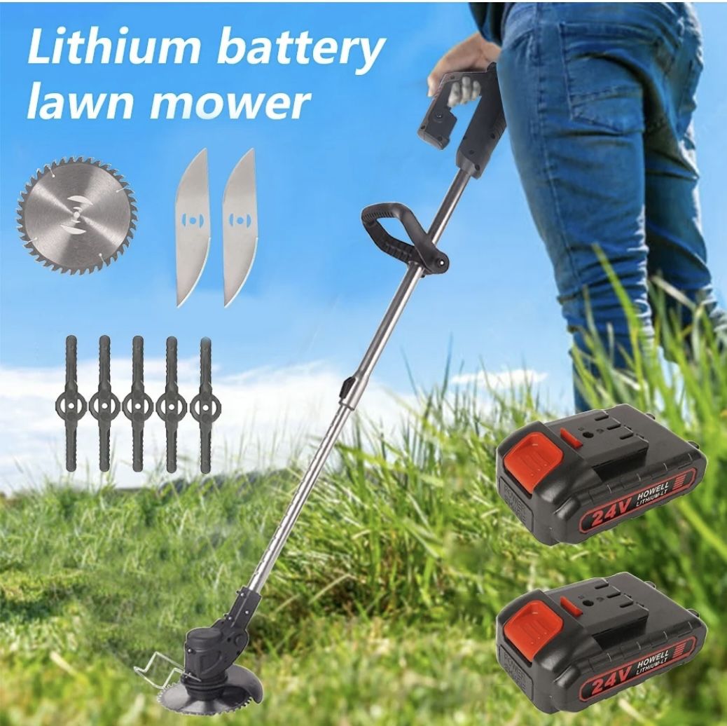 Paddsun Electric Weed Eater Lawn Edger Cordless Grass String Trimmer Cutter 24V Batteries New