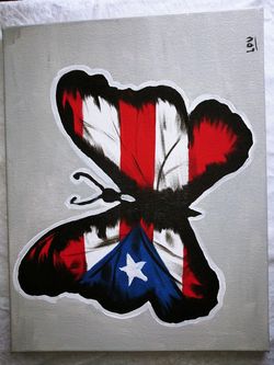 Beautiful hand-painted butterfly