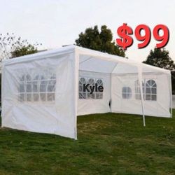 10'x 20' White Gazebo Wedding Tent Canopy  White-Carpa