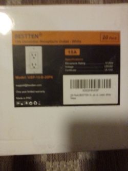 BESTTEN 15A Duplex Receptacle Outlets 20-Pack White