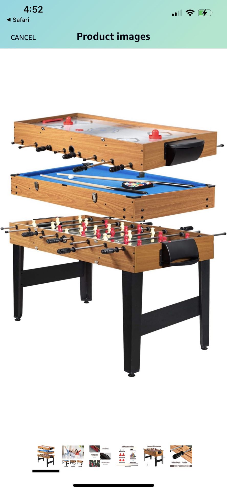 3 In 1 Multi Game Table