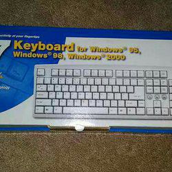 107 Key Windows PS/2 Wired Keyboard * Brand New! 