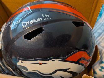 Autographed Broncos Helmet