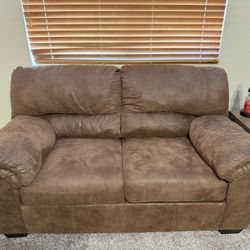Coffee/Brown Couch and Loveseat