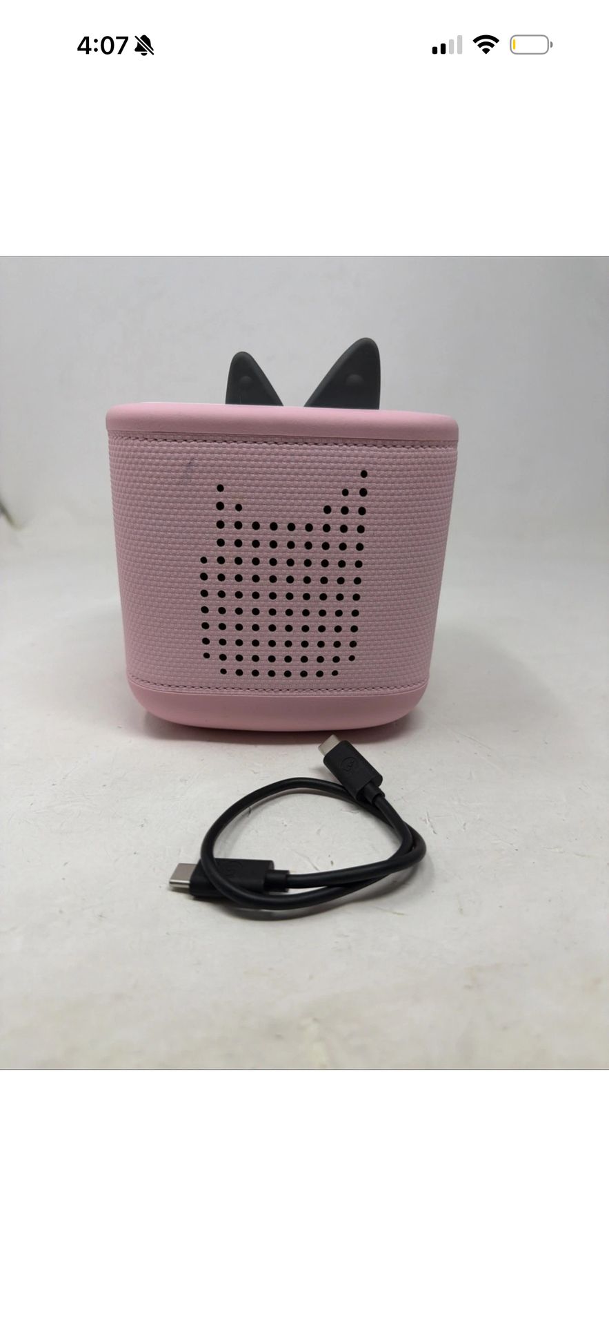 Tonies Toniebox Pink Toddler Learning Box - 10005 W/ Cable