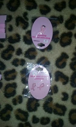 Cancer awareness pin ND earings set $5