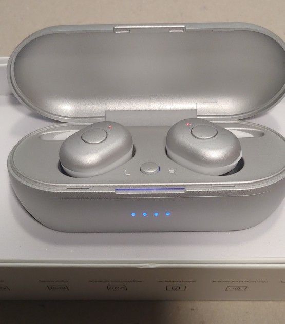 DT1 Grey Wireless Bluetooth Earbuds