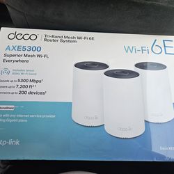 TP-Link Deco AXE5300  Tri-Band Whole-Home Mesh WiFi 6E Router System 3 Pack