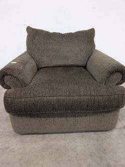 Thomasville Plush Brown Fabric Armchair