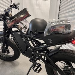 45 Mph Electric E-Bike, Full Suspension, 20x4.5 Jumbo Fat Tire, 1500/2500W Motor Peak, Twist Throttle 