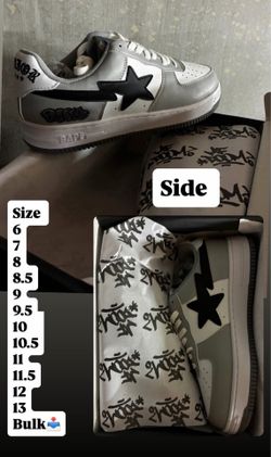 BAPE Bapesta Low-Top Sneakers White Black