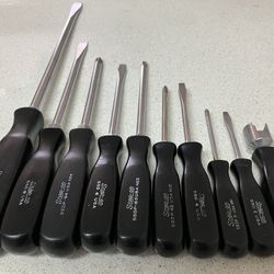 Snap On 10 pc Screw Driver Set Complete