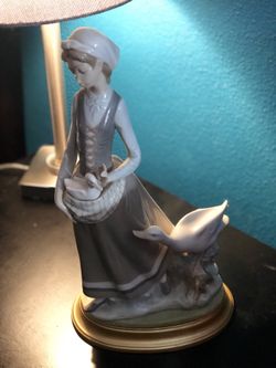 Lladro figurine - woman and ducks