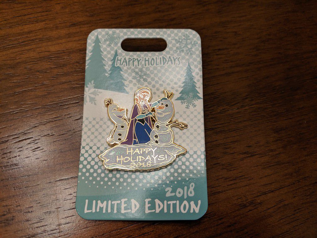 Disney limited edition 3500 pin happy holidays 2018 with Anna and Olaf