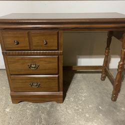 Solid Wood Desk With 3 Drawers