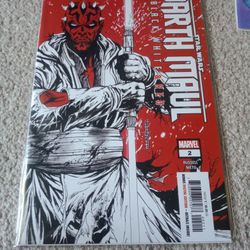 Star Wars Darth Maul Black, White And red #2 Tyler Kirkham Variant Comic Cover