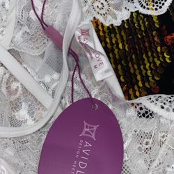 Avidlove Lingerie Dress Mesh Sheer Lace Babydoll Chemise Lingerie Set