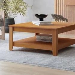 Amber Walnut Weddel Basilico Coffee Table with Storage