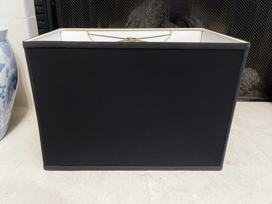 Black Hardback Rectangle Lampshade