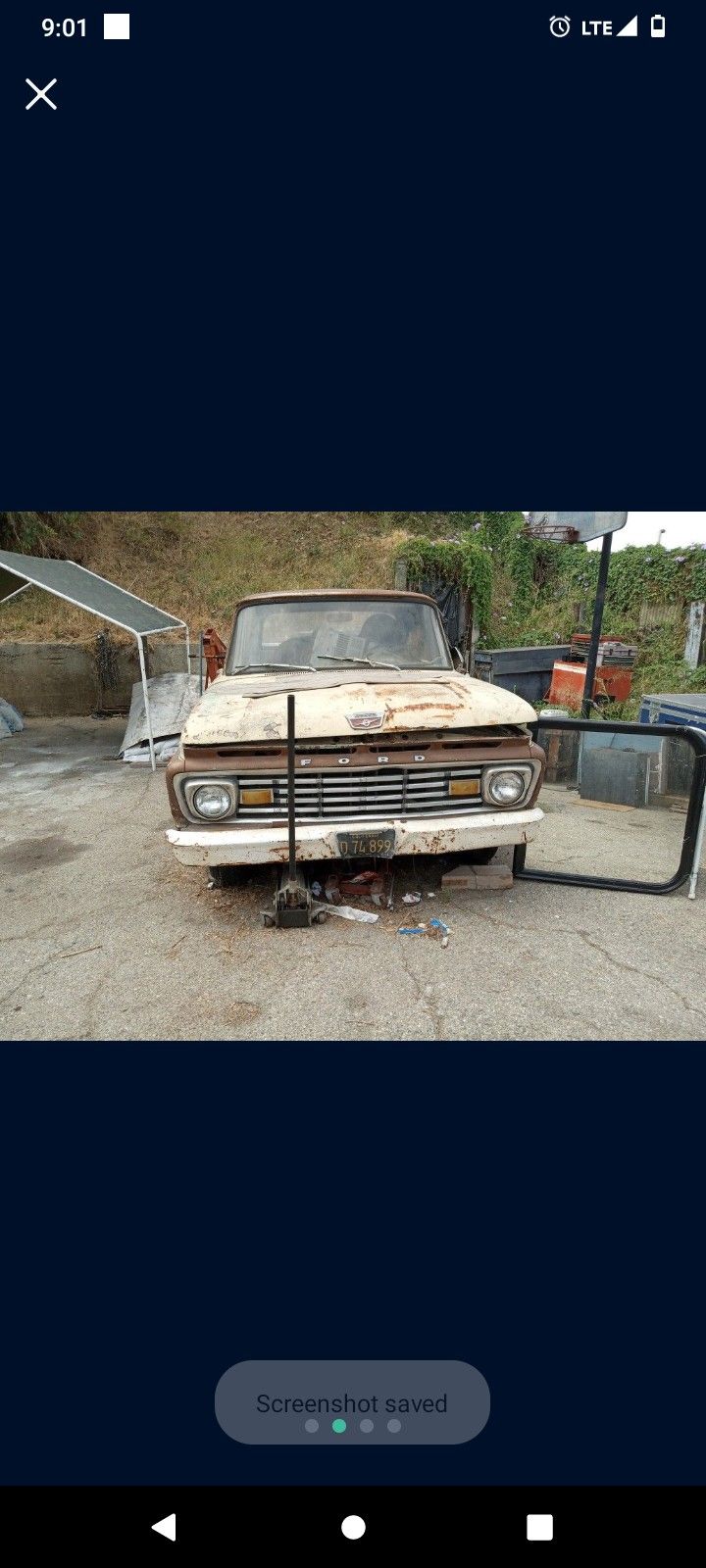 1964 Ford F-150 Short Bed Parts OR Whole Truck Motor Turns Over $1,300 O.B.o