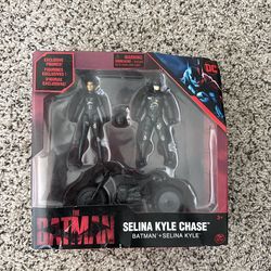 The Batman Selina Kyle Chase Set (Batman + Catwoman + Bike) – New in Box