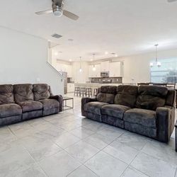 Brown (2) Couches $300 For Both OBO - Lake Nona - Pick Up Only 