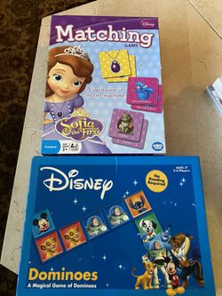 2 kids games .. Dominoes (Disney) & matching game( Sophia the first )