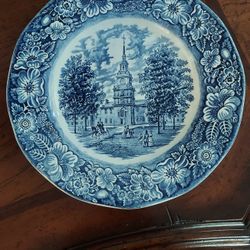 Liberty Blue Antique Vintage Plate